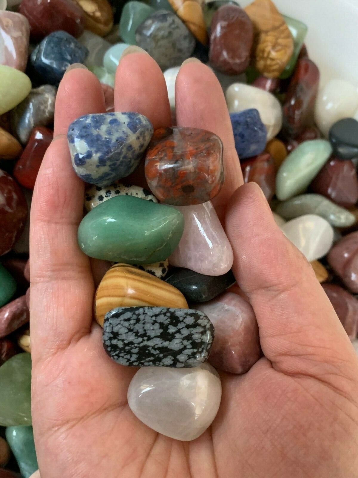 Tumbled Stone Mix, Medium Mix Tumbled Stone, Healing Crystals,Wholesale Bulk Lot