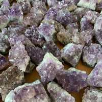 Grade B Raw Amethyst Cluster Druzy, 15-16 oz Lot, 2 - 3 Inches Natural Amethyst