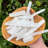 BULK 1/2 lb Lot Selenite Logs Crystal Sticks Wand Blades Shardes CLEARANCE 8 oz