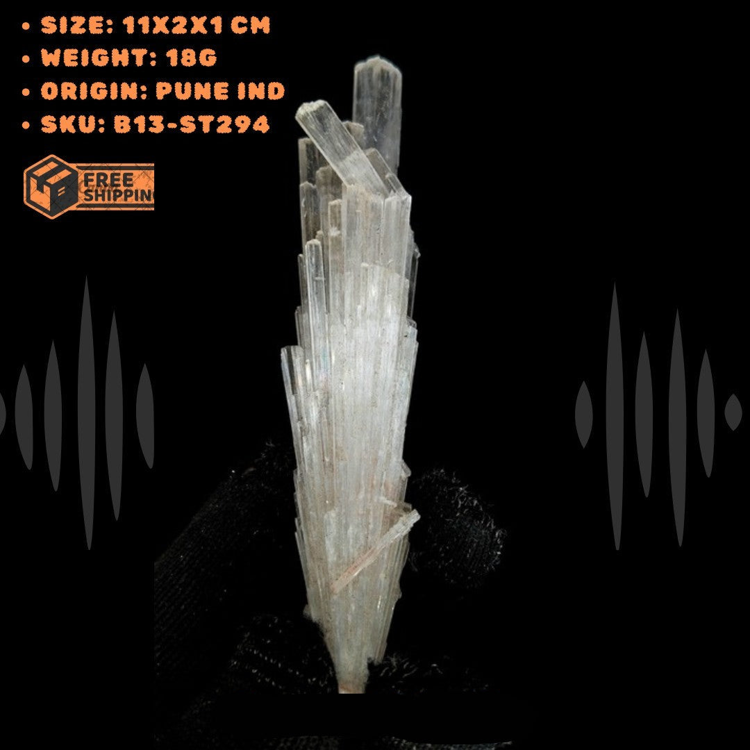 Rare 18g Scolecite Cluster Mineral Specimen India Zeolite Crystal Spray