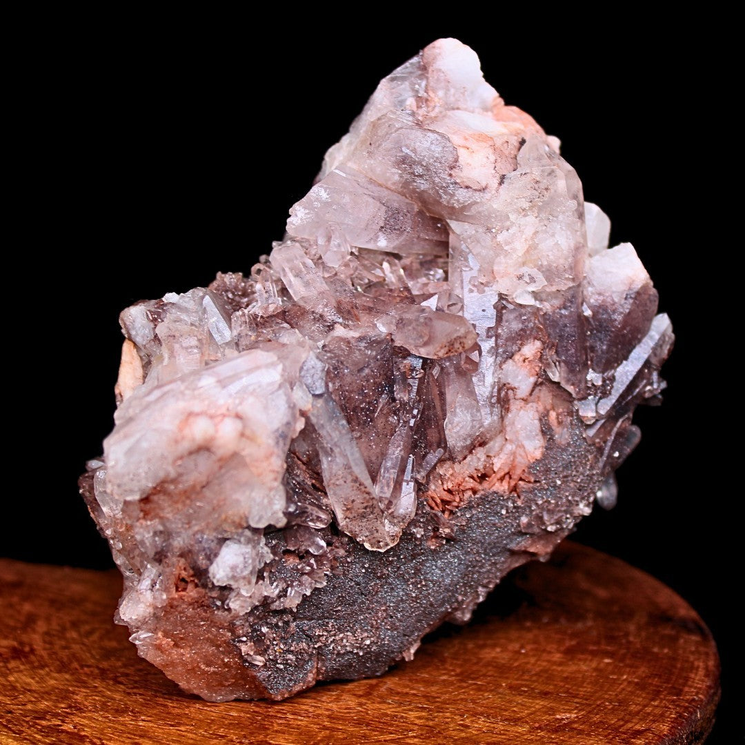 Red Phantom Quartz Crystal 328g 9x8 cm Raw Collector Mineral Cluster from India