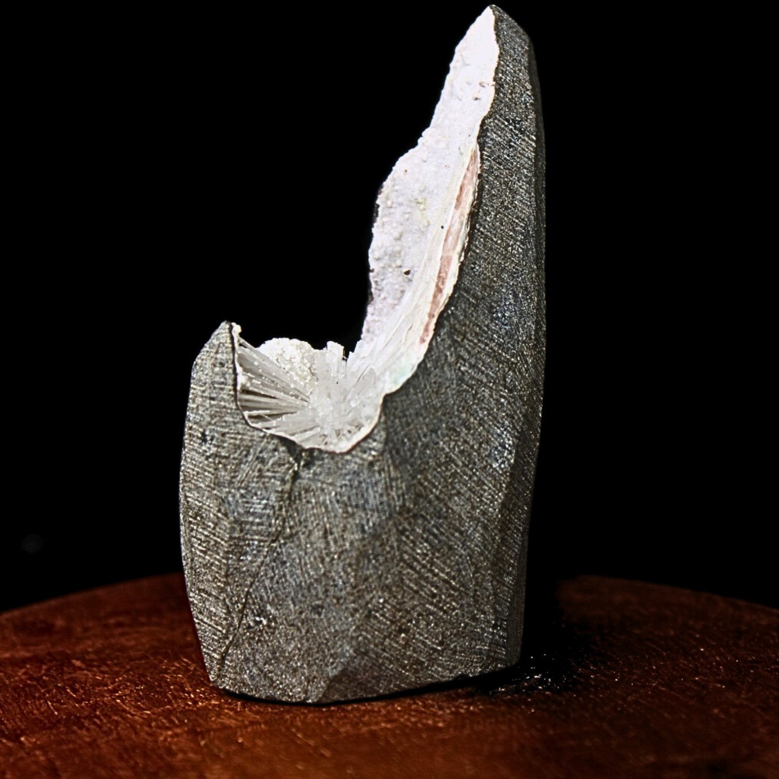 Scolecite Geode 110g 7x4cm Natural Calming Reiki Stone for Third Eye Chakra