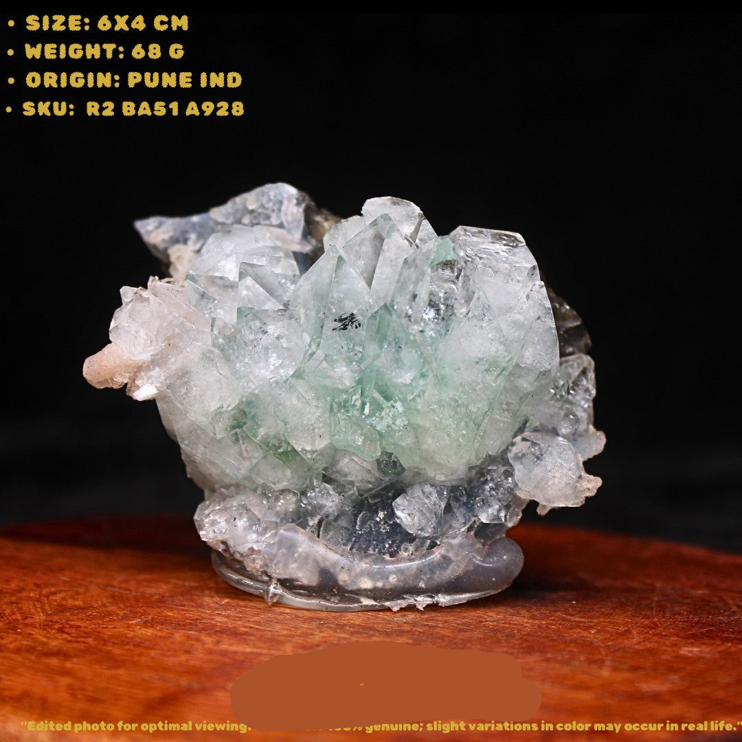 68g Green Apophyllite Crystal Cluster Natural Healing Stone Mineral India