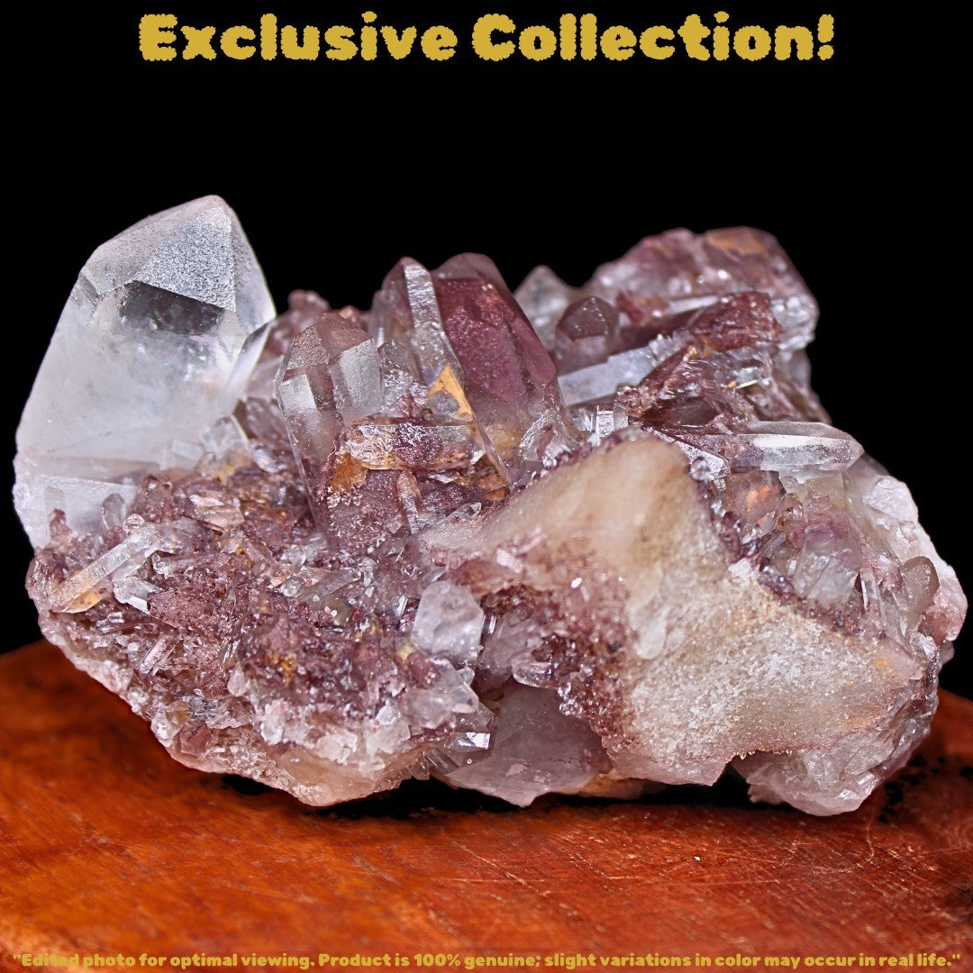 Phantom Clear Quartz Cluster 166g Natural Mineral Specimen 10x6cm Collector