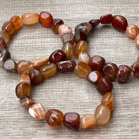 Wholesale Grade A++ Gemstone Nugget Bracelet, Choose from 18 Gemstone Types