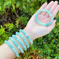 8 mm Bead Gemstone Bracelets: BUY 3 GET 1 FREE! (Stretch Crystal Bead Bracelets)