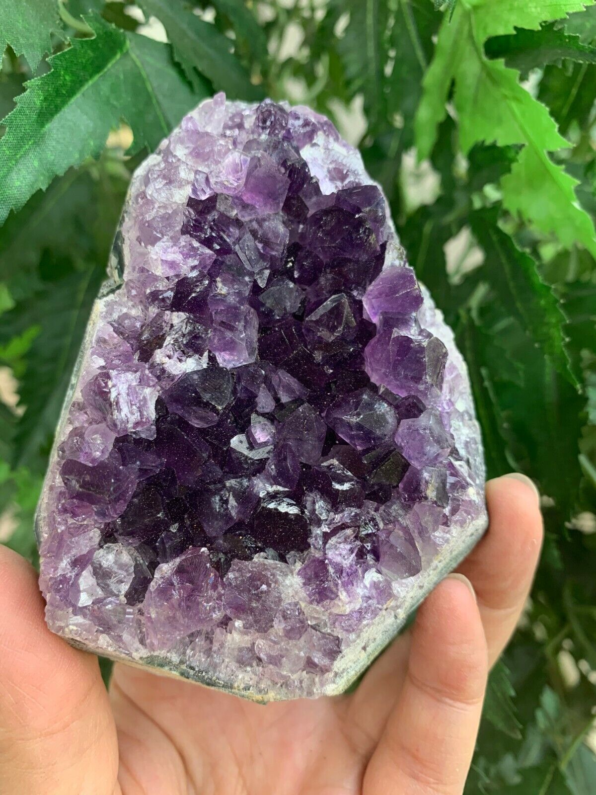 Deep Purple Amethyst Cluster From Uruguayan, Amethyst Geode, Raw Amethyst