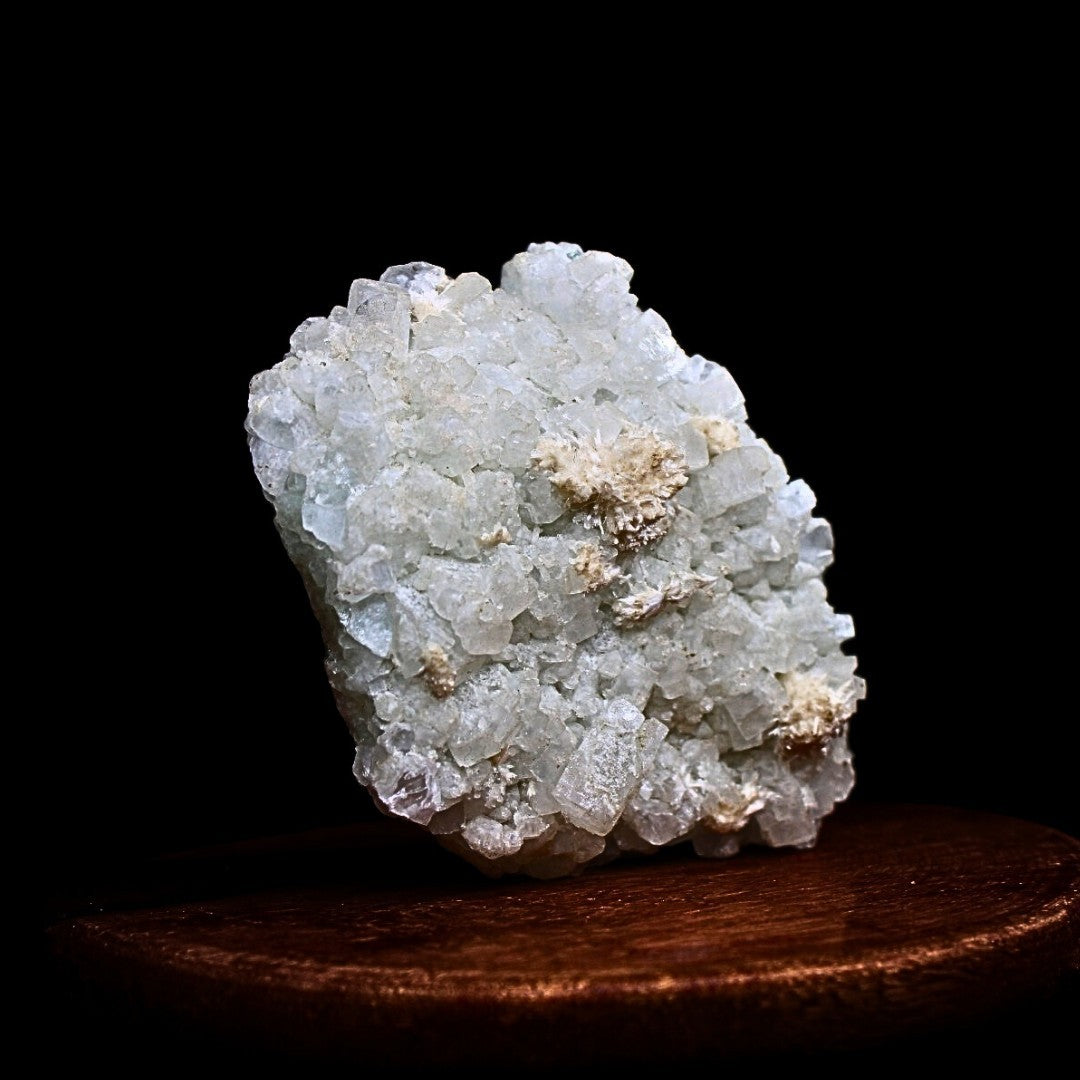 Apophyllite Heulandite Mordenite 130g Mineral Specimen Geode India 9x7.5cm