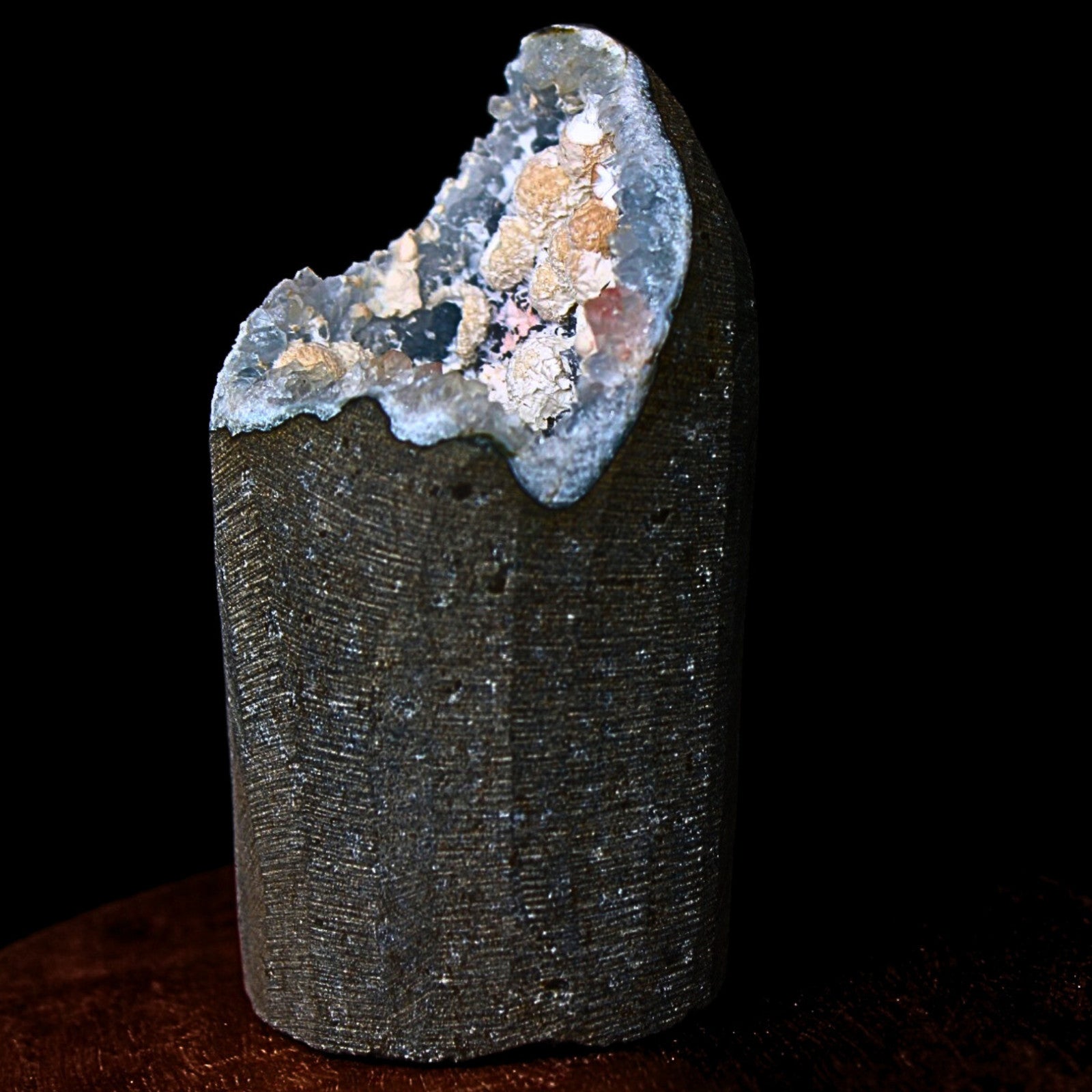 Rare MM Quartz Mordenite Ball Geode 256g Indian Zeolite Specimen