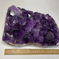 Finely Polished Uruguay Deep Purple Amethyst Cluster Crystal Geode, Pick a Size