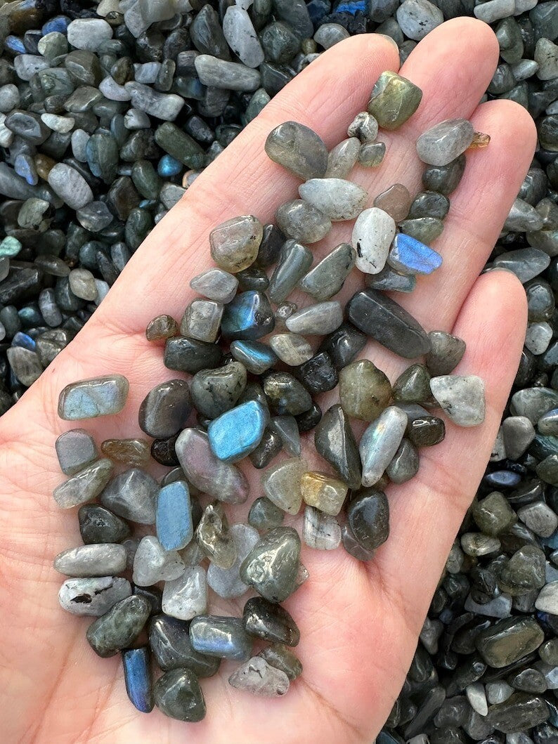 Grade A++ Semi Tumbled Gemstone Mini Chips 3 - 18 mm, Choose From 4 oz to 3 lbs