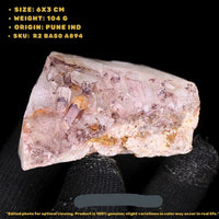 Natural Phantom Quartz Crystal 104g Layered Point Mineral from India