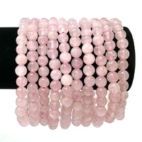 6 mm Bead Gemstone Bracelets BUY 3 GET 1 FREE - Dainty Stretch Crystal Bracelets