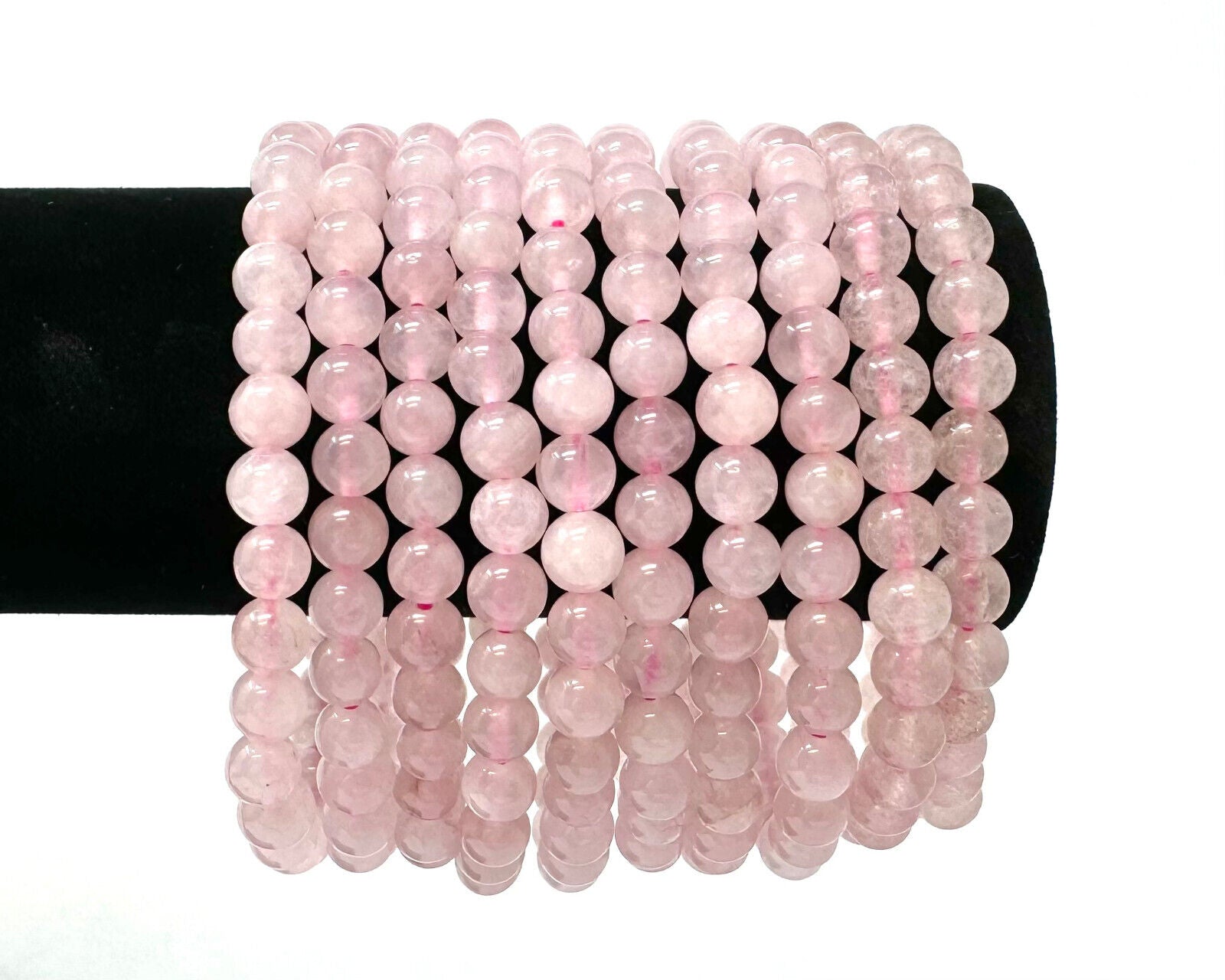6 mm Bead Gemstone Bracelets BUY 3 GET 1 FREE - Dainty Stretch Crystal Bracelets