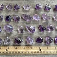 Grade A++ Amethyst Tumbled Stones, 0.75"-1.25" Amethyst Polished Stone, Bulk Lot