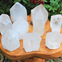 ✨ Natural Clear Quartz Point with Cut Base | Premium 'A' Grade | Zeenat Studio