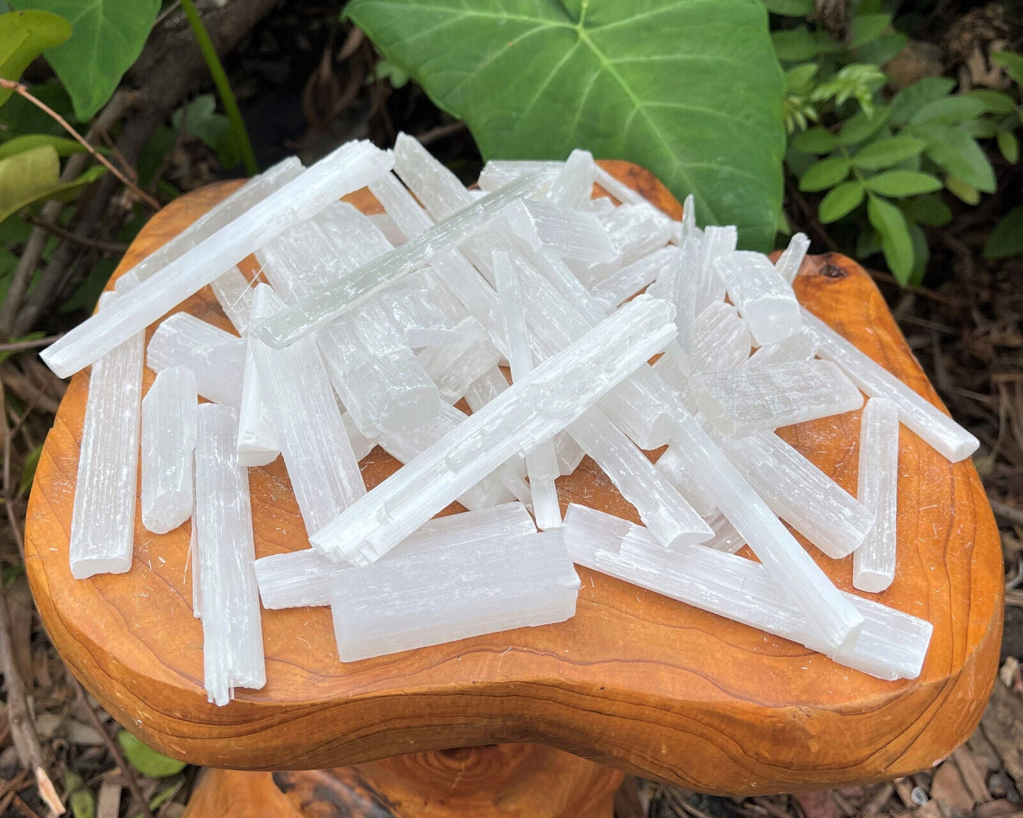 BULK 1/2 lb Lot Selenite Logs Crystal Sticks Wand Blades Shardes CLEARANCE 8 oz
