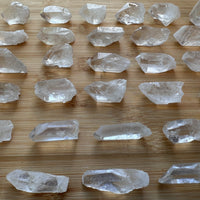 0.75" - 1.5" Small Rough Clear Quartz Point, Raw Healing Crystals, Wholesale Lot