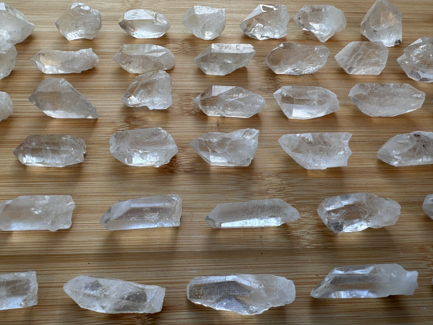 0.75" - 1.5" Small Rough Clear Quartz Point, Raw Healing Crystals, Wholesale Lot