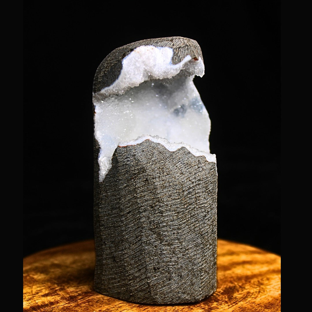 Rare 270g Rainbow Quartz Geode Collector’s Crystal Specimen India