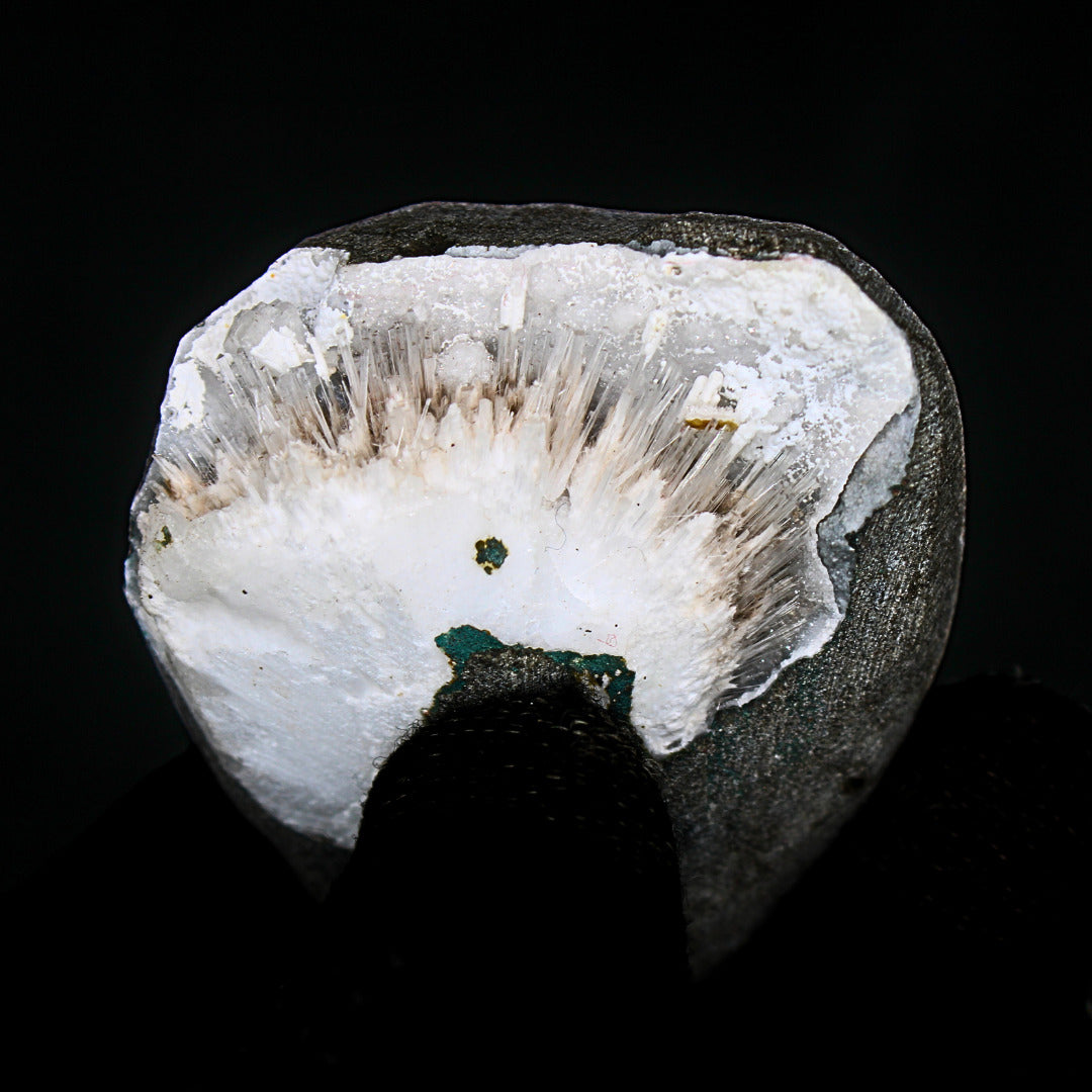 Scolecite Geode Crystal 125g Natural Zeolite Cluster Healing Stone India