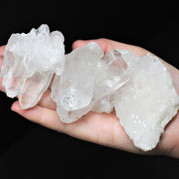 Bulk 1/2 lb (2 - 3 piece lot) Natural Clear Quartz Crystal Clusters Geodes