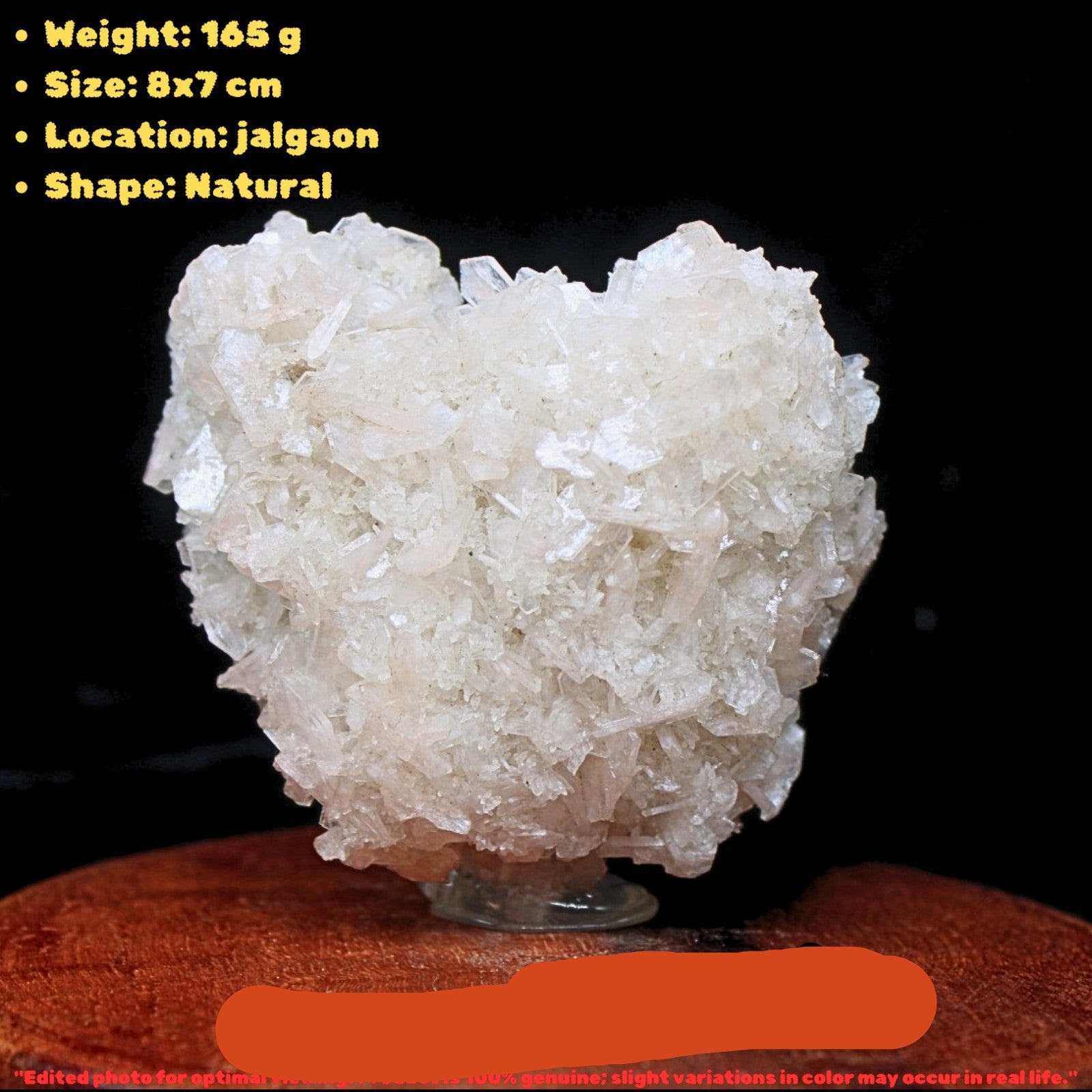 165g Natural Green Apophyllite Cluster | Heart Chakra Healing Crystal India