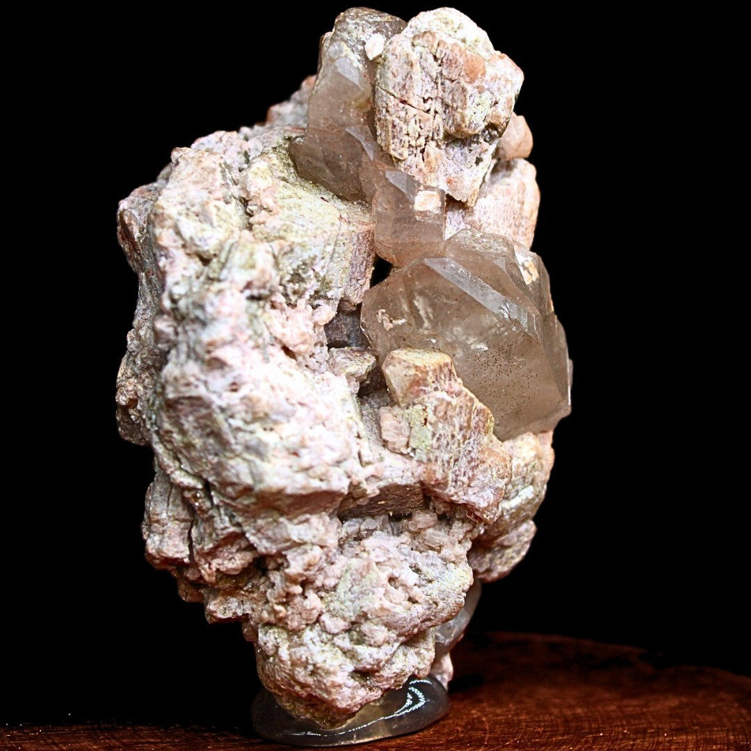 Smoky Quartz with Chlorite 222g Rare Mineral Crystal Specimen from India