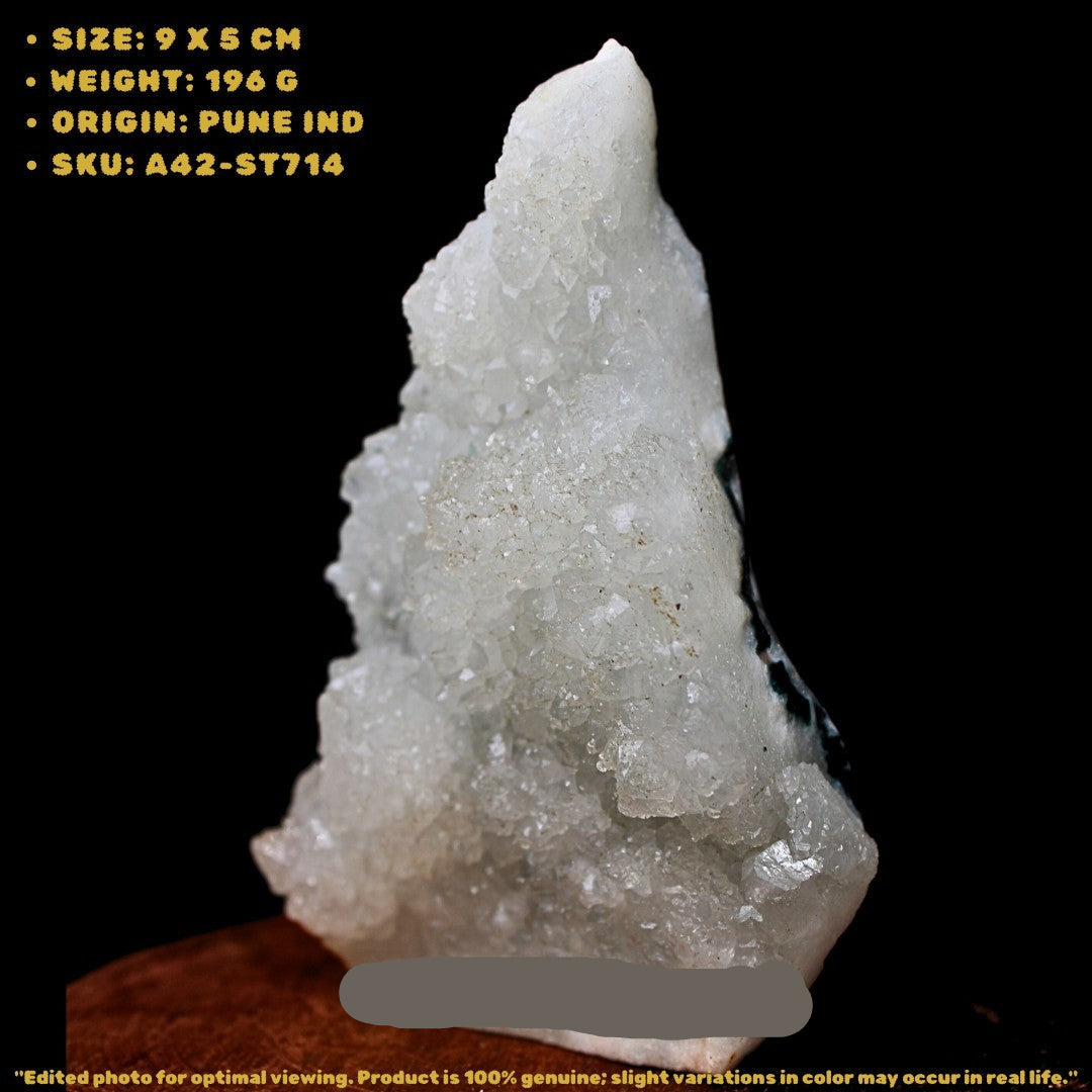 Apophyllite Healing Crystal Cluster 196g 9x5cm for Energy Cleansing Calm