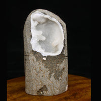 180g Scolecite Spray with White Apophyllite in Heulandite Geode India