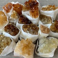 3 Piece Healing Crystal: Citrine, Amethyst &Clear Quartz Crystal Clusters Geodes