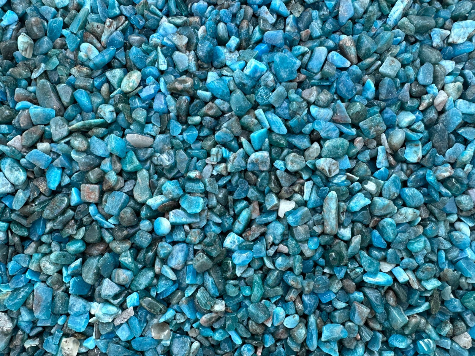 Grade A++ Apatite Semi Tumbled Gemstone Mini Chips 4 - 8 mm, Wholesale Bulk Lot