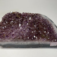 Finely Polished Uruguay Deep Purple Amethyst Cluster Crystal Geode, Pick a Size