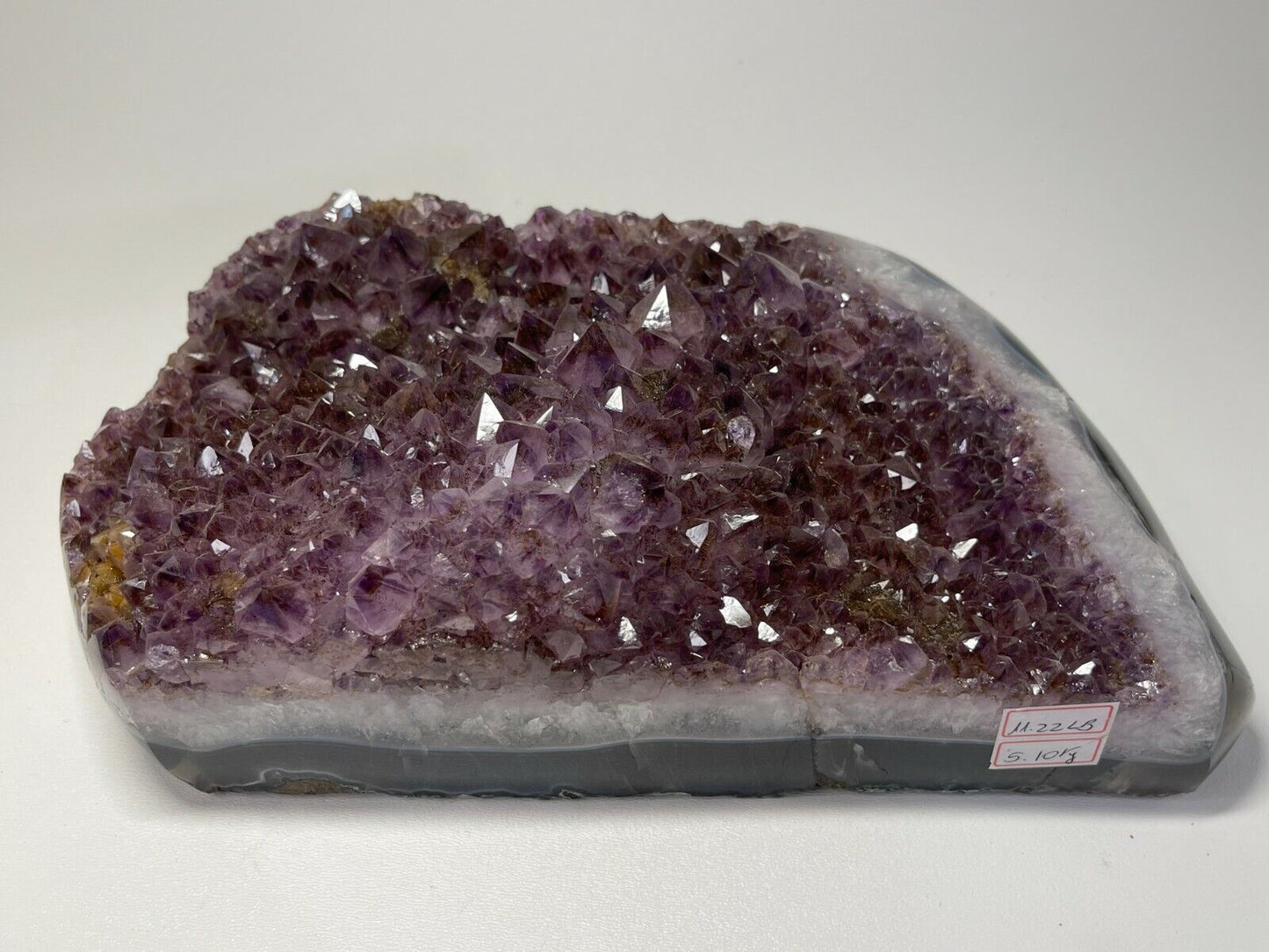 Finely Polished Uruguay Deep Purple Amethyst Cluster Crystal Geode, Pick a Size