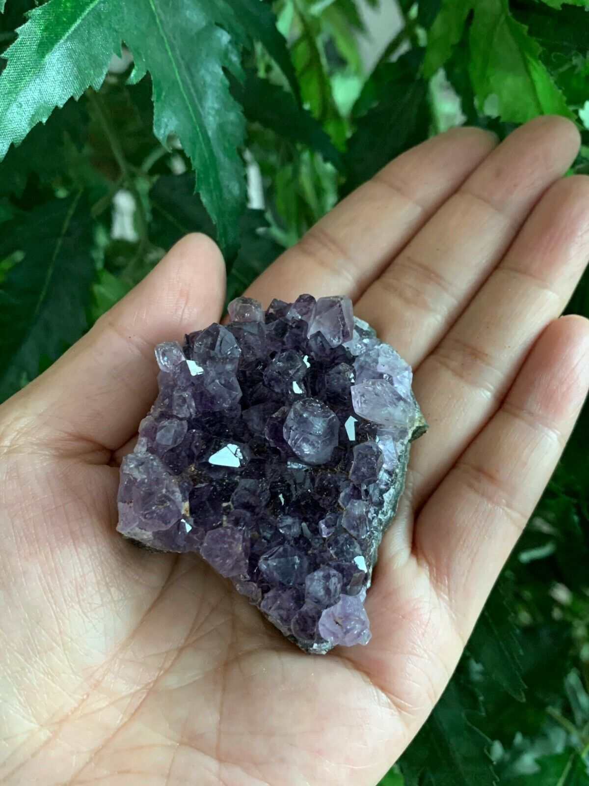 Deep Purple Amethyst Cluster From Uruguayan, Amethyst Geode, Raw Amethyst