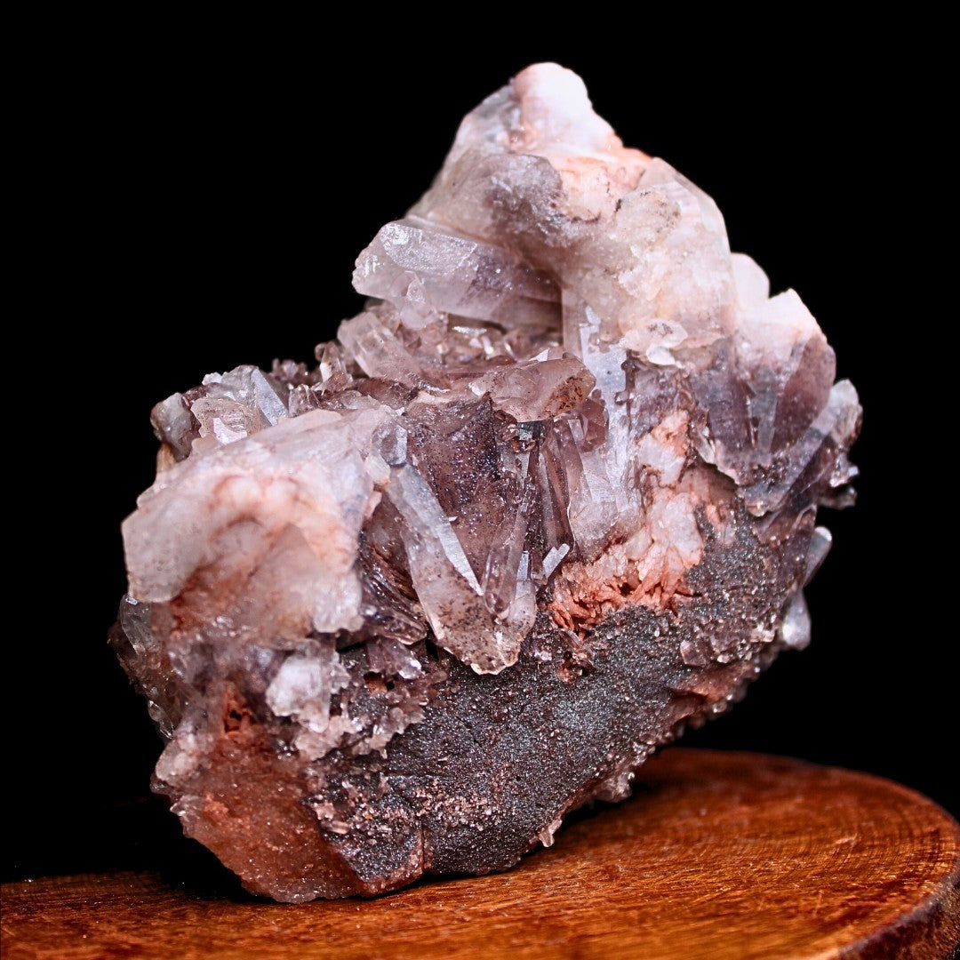 Red Phantom Quartz Crystal 328g 9x8 cm Raw Collector Mineral Cluster from India