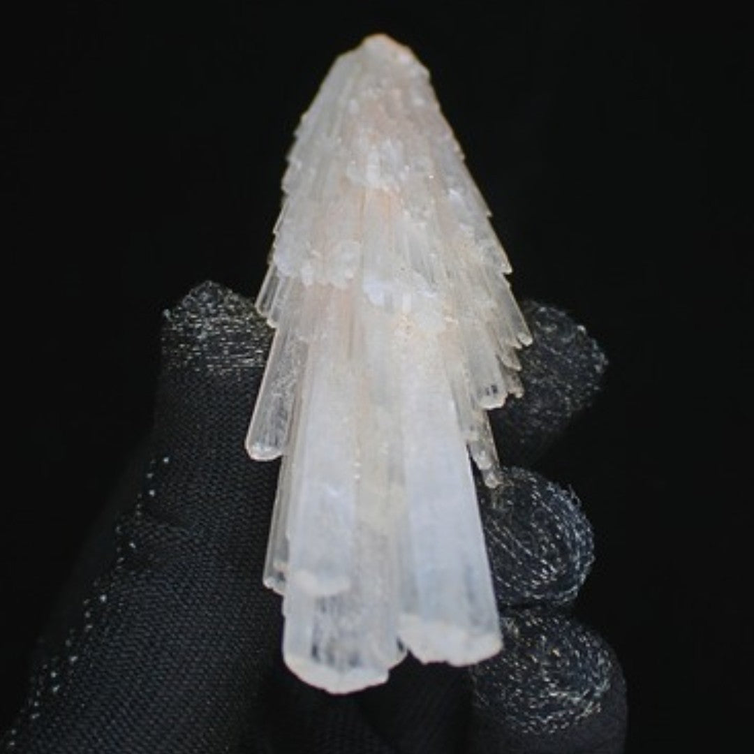 Natural Scolecite Crystal Cluster 58g White Zeolite Mineral Specimen India