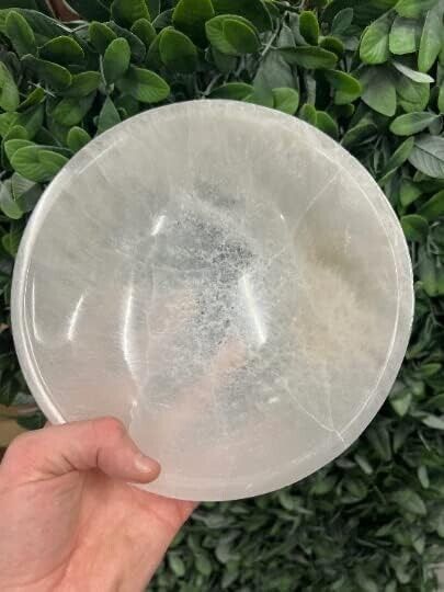 2.3", 3", 4", 6", 8" Selenite Bowl Selenite Crystal Bowl Cleaning Cleansing bowl