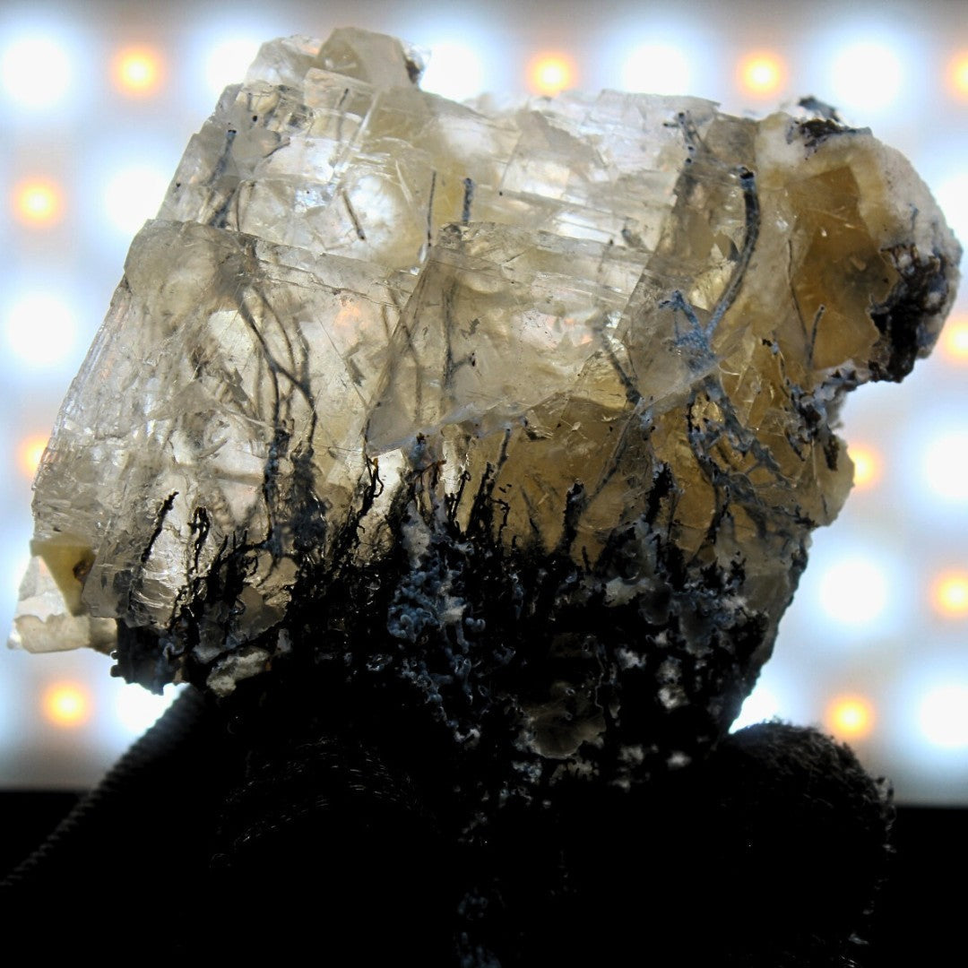 Calcite Rainbow Inclusion on Mordenite 160g Rare Indian Mineral Specimen