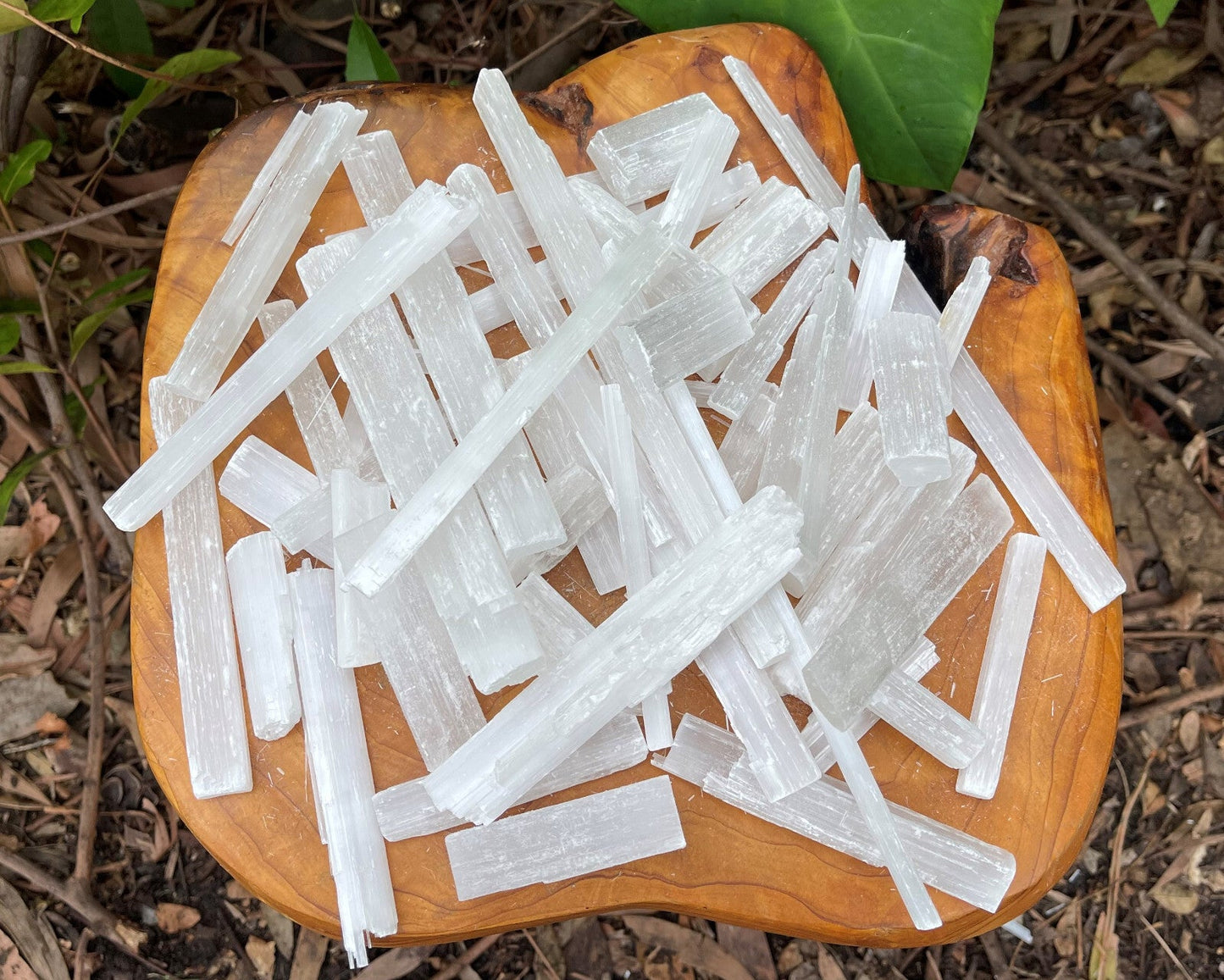 BULK 1/2 lb Lot Selenite Logs Crystal Sticks Wand Blades Shardes CLEARANCE 8 oz