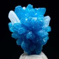 CAVANSITE STILBITE Specimen Blue Crystal Cluster Mineral INDIA w/ ID card