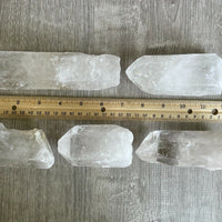 Extra Large Natural Clear Quartz Points, 2 to 7 Inch Quartz Crystals, Grade B