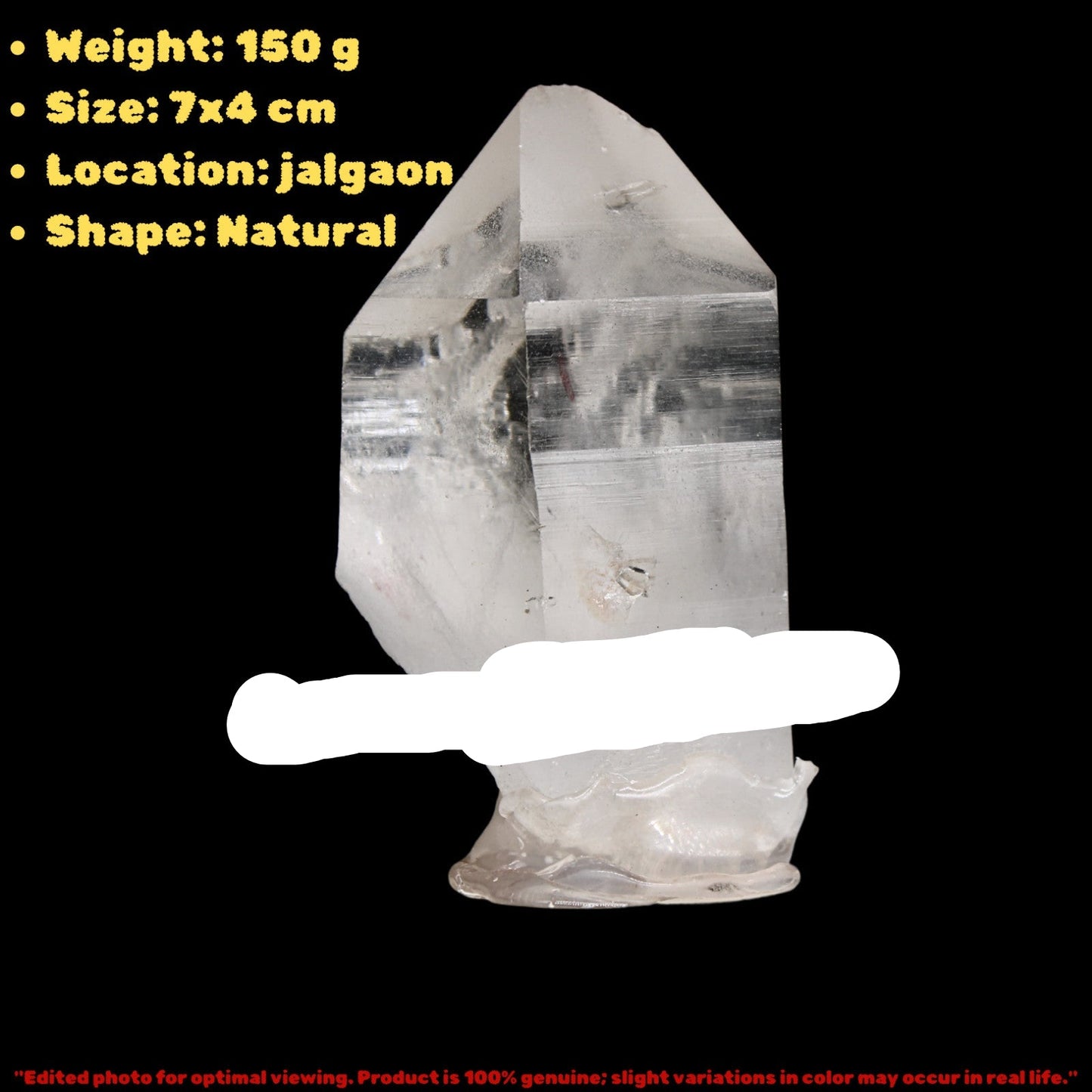 Himalayan Clear Quartz Point Wand Ethically Sourced Healing Crystal from India