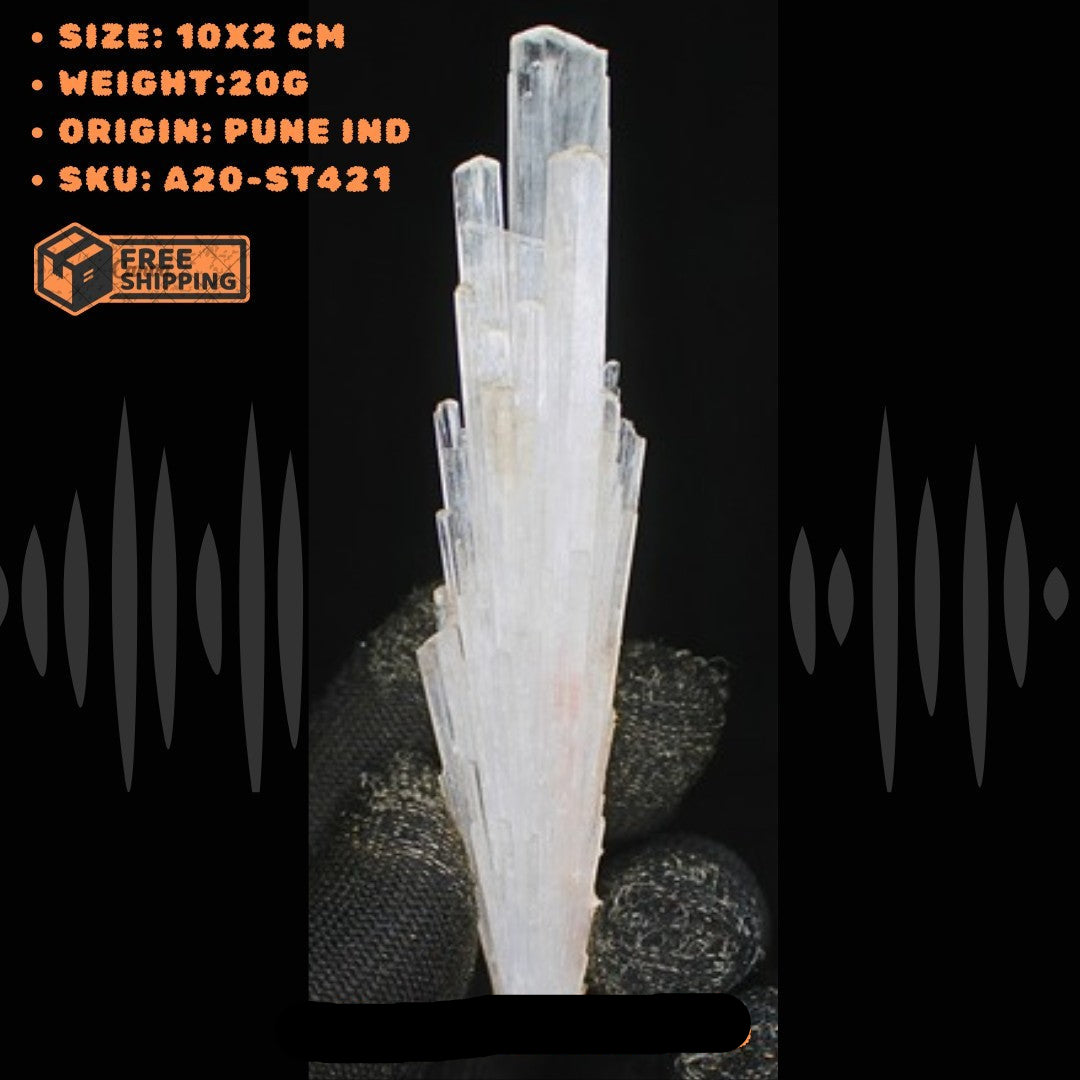 Natural Scolecite Cluster 20g Raw White Zeolite Mineral from India