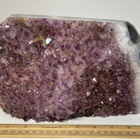 Finely Polished Uruguay Deep Purple Amethyst Cluster Crystal Geode, Pick a Size