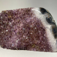 Finely Polished Uruguay Deep Purple Amethyst Cluster Crystal Geode, Pick a Size