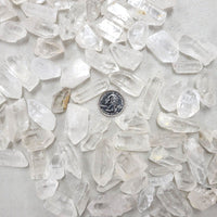 Mini Quartz Crystal Points Bulk, Crystals for Necklace Pendants & Healing Gems