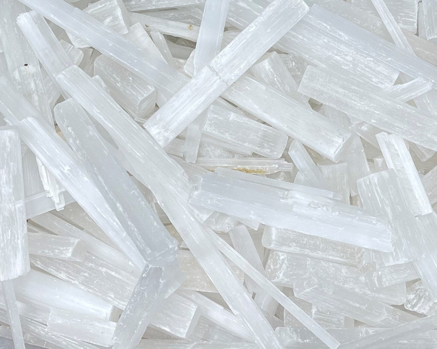 BULK 1/2 lb Lot Selenite Logs Crystal Sticks Wand Blades Shardes CLEARANCE 8 oz
