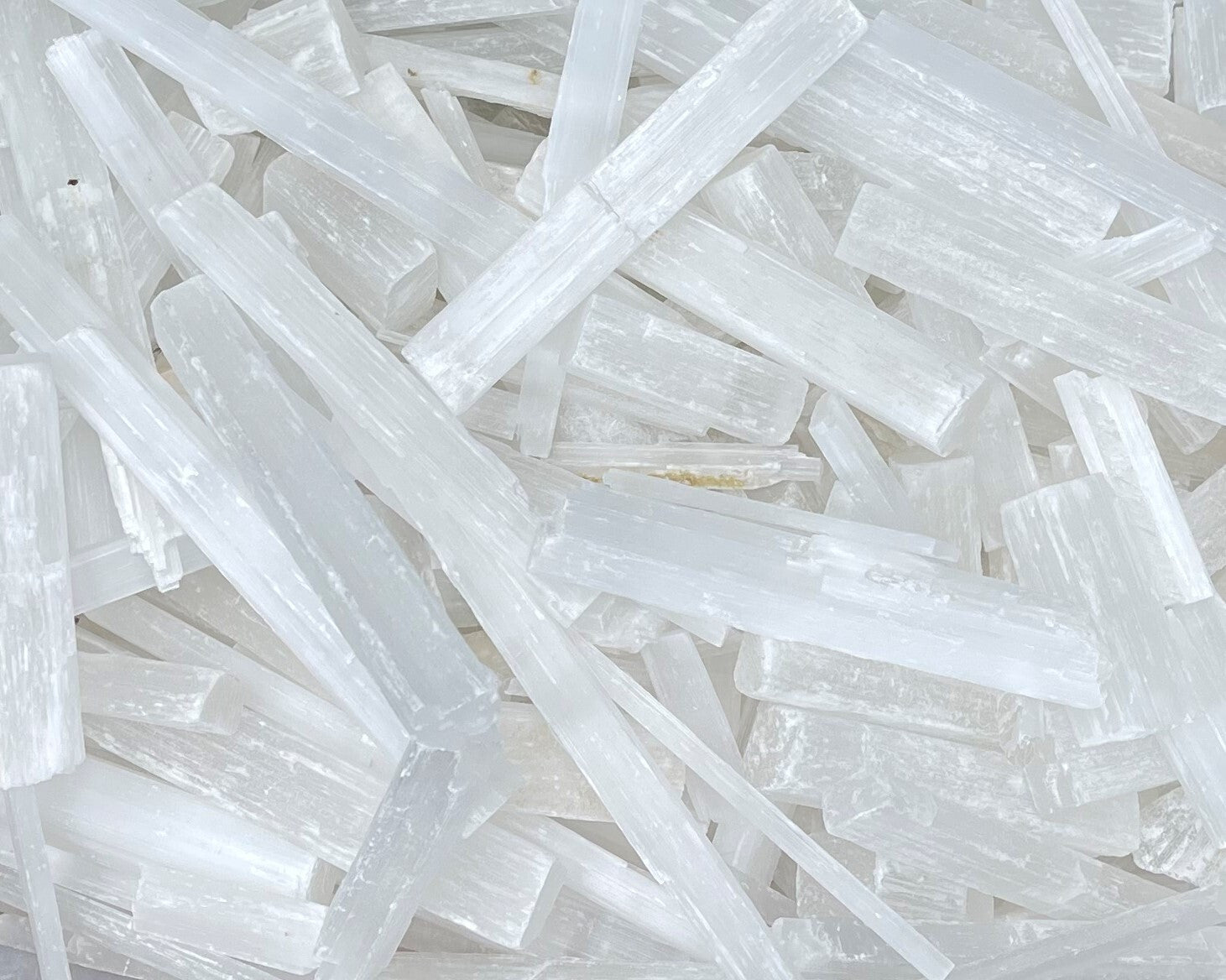 BULK 1/2 lb Lot Selenite Logs Crystal Sticks Wand Blades Shardes CLEARANCE 8 oz