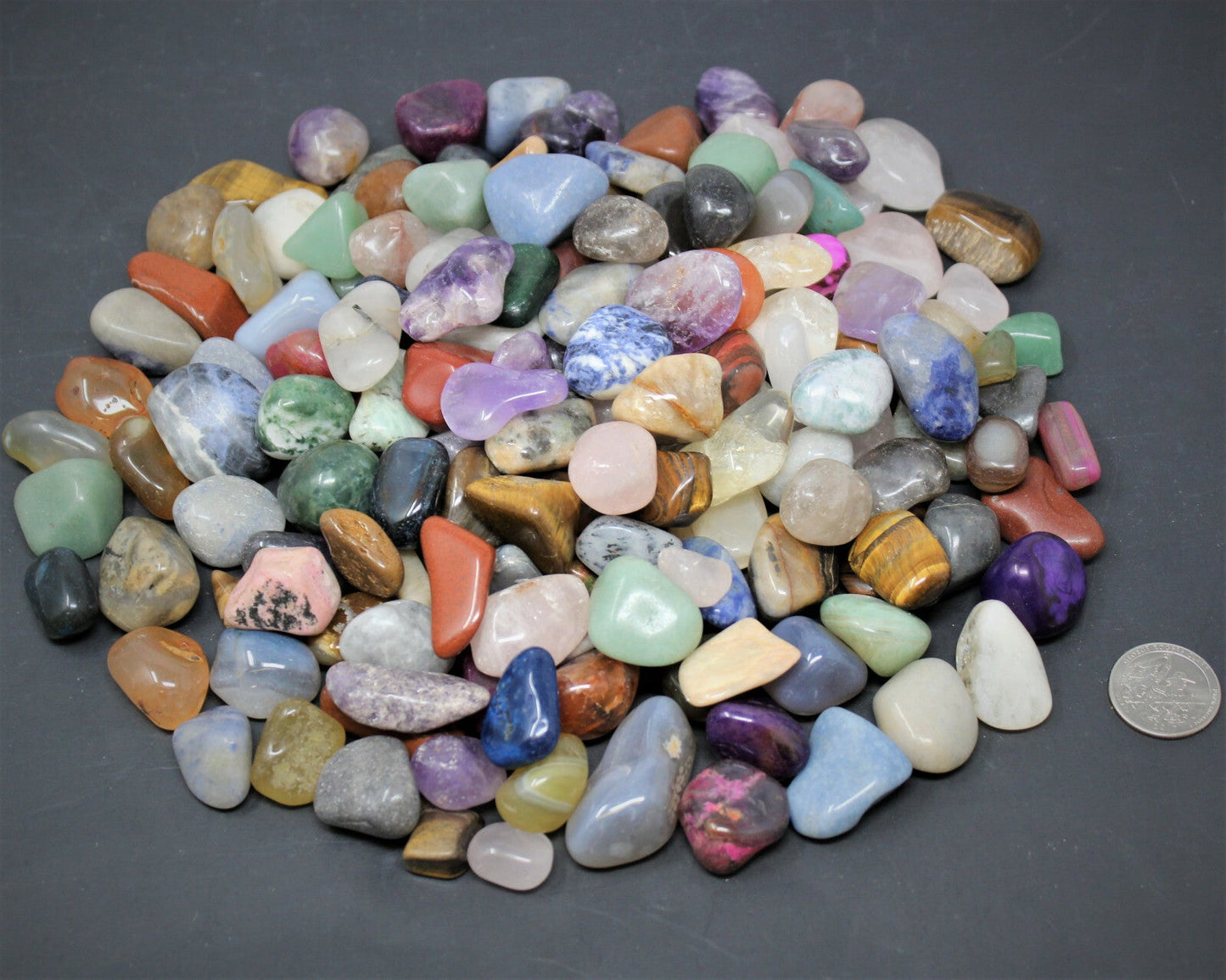 Assorted Mixed Tumbled Stones 1 lb Wholesale Bulk Lot MEDIUM Chakra Reiki 16 oz
